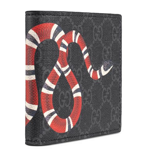 gucci gg supreme bee wallet|authentic gucci snake wallet.